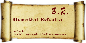 Blumenthal Rafaella névjegykártya